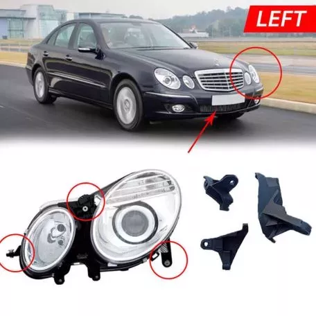 Βάσεις Επισκευής Αριστερού Φαναριού Για Mercedes-Benz E-Class W211 02-09 3 Τεμάχια 