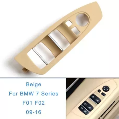 Πάνελ Διακοπτών Παραθύρων Για Bmw 7 F01 08-15 Εμπρός Αριστερά & Δεξιά Μπεζ 2 Τεμάχια 