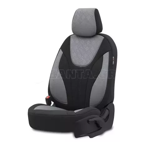 Καλύμματα Αυτοκινήτου Otom Ruby Design Universal Βαμβακερό Ύφασμα Rachel Σετ Εμπρός / Πίσω 11 Τεμαχίων Μαύρο / Γκρι RBY-1202 