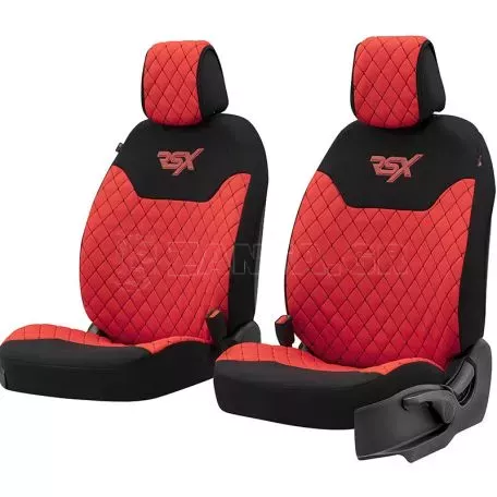 Ημικαλύμματα Μπροστινών Καθισμάτων Otom RSX Sport  Ύφασμα Κεντητό Καπιτονέ Κόκκινο / Μαύρο RSXL-104 2 Τεμάχια 