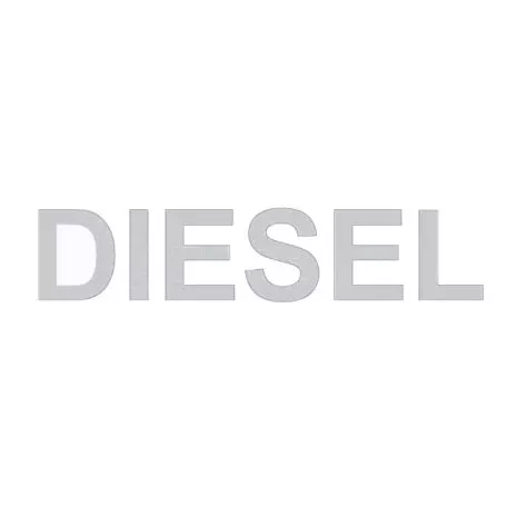 Αυτοκόλλητο Σήμα Diesel Μικρό 7 x 1.5cm Ασημί 1 Τεμάχιο 