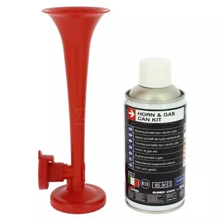 Κόρνα Γηπέδου Με Φιάλη 300ml 500hz 110db Με Πιστοποίηση E3 Made in Italy 