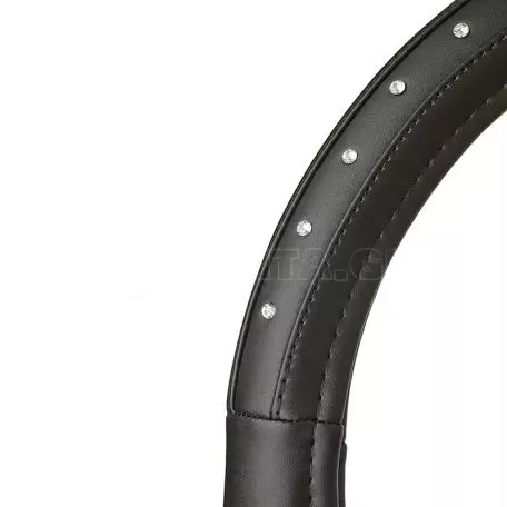 Κάλυμμα Tιμονιού ''Black Diamonds'' Μαύρο Με Στρας Medium 37-39cm 