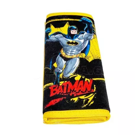 Μαξιλαράκι Ζώνης Ασφαλείας Batman Βελούδινο Μαύρο-Κίτρινο 1 Τεμάχιο 