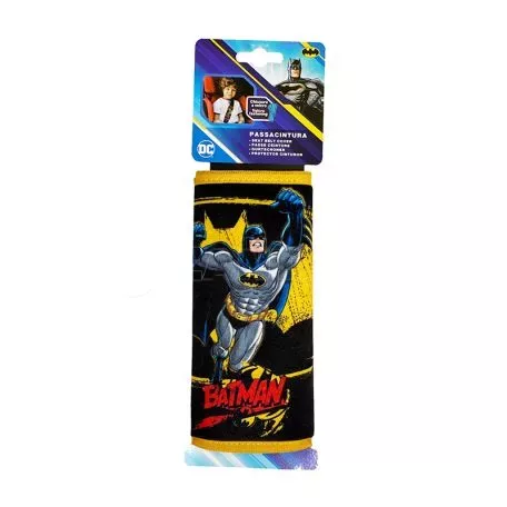 Μαξιλαράκι Ζώνης Ασφαλείας Batman Βελούδινο Μαύρο-Κίτρινο 1 Τεμάχιο 