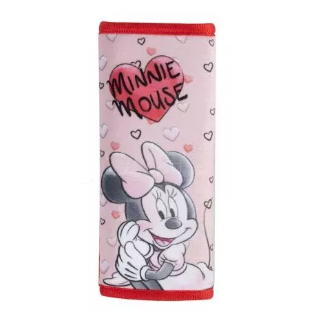 Μαξιλαράκι Ζώνης Ασφαλείας  Minnie Mouse ''Καρδιές'' Βελούδινο Ροζ 1 Τεμάχιο 