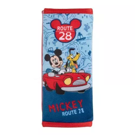 Μαξιλαράκι Ζώνης Ασφαλείας Mickey - Pluto ''Route 28'' Βελούδινο Μπλε-Κόκκινο 1 Τεμάχιο 
