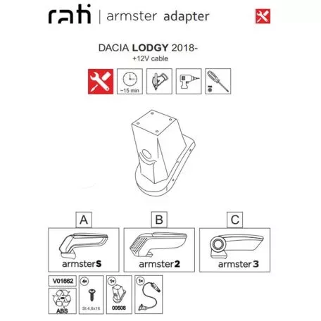 Βάση Τεμπέλη Ειδική Για Dacia Lodgy 18+ Armster Rati 1 Τεμάχιο 