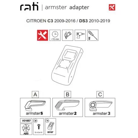 Βάση Τεμπέλη Ειδική Για Opel Zafira B 07-14 Armster Rati 1 Τεμάχιο 