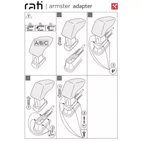 Βάση Τεμπέλη Ειδική Για Fiat Grande Punto 05-18 / Fiat Linea 07-15 Armster Rati 1 Τεμάχιο 