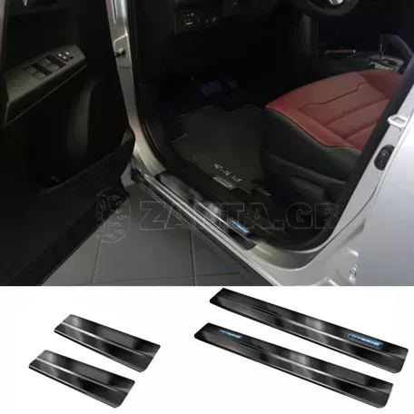 Διακοσμητικά Εσωτερικά Μασπιέ Πόρτας Για Toyota Rav4 16-18 / Toyota C-ΗR 2016+ Ηybrid Μαύρα Αυτοκόλλητα 4 Τεμάχια 2/23008 