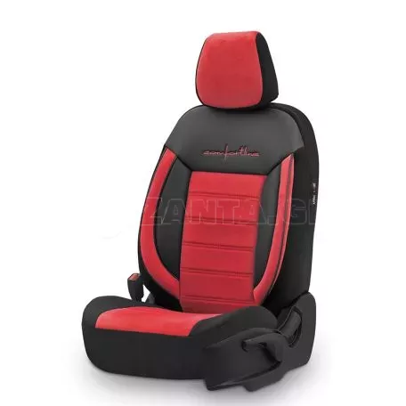 Καλύμματα Αυτοκινήτου Otom Comfortline Design Universal Sued / Rachel / Δερματίνη Σετ Εμπρός / Πίσω 11 Τεμαχίων Μαύρο - Κόκκινο CMF-207 