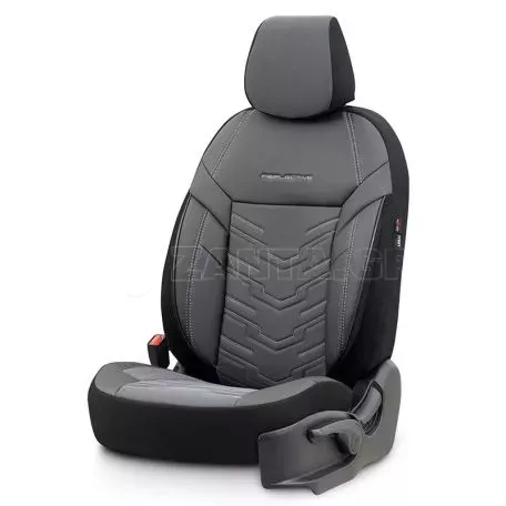 Καλύμματα Αυτοκινήτου Otom Reflective Design Universal Jacquard / Rachel / Δερματίνη Σετ Εμπρός / Πίσω 11 Τεμαχίων Μαύρο - Σκούρο Γκρι RFL-2603 