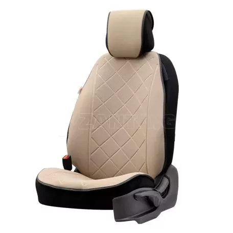 Πλατοκάθισμα Αυτοκινήτου Otom Active Pro Ύφασμα Lacoste Ανάγλυφο Καπιτονέ Μπεζ ACTP-103 1 Τεμάχιο 