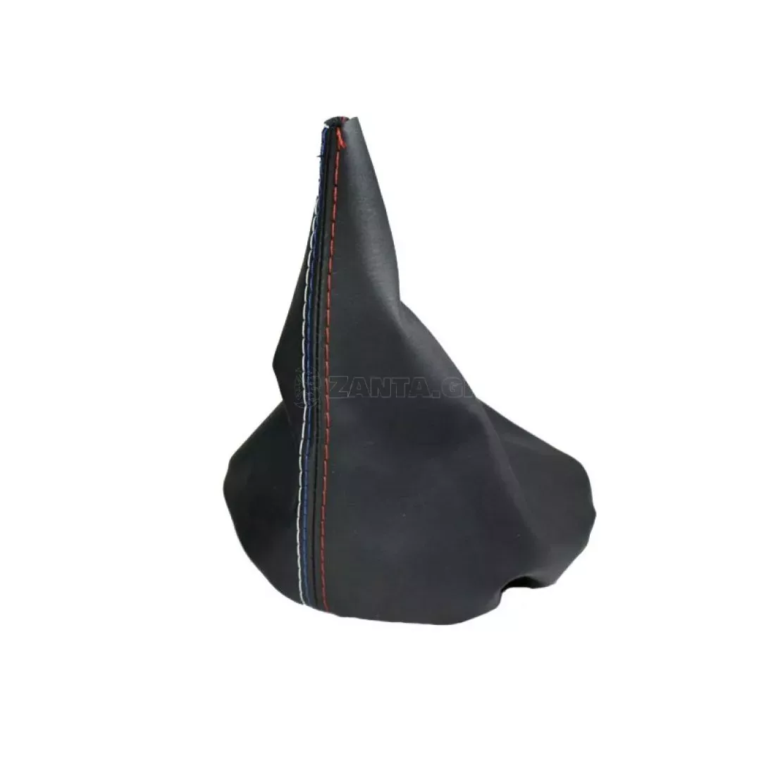 Φυσούνα Χειροφρένου Universal Δερμάτινη Μαύρη Tri-color Bmw Style 20720