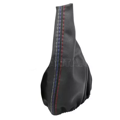 Φυσούνα Χειροφρένου Universal  Δερμάτινη Μαύρη Tri-color Bmw Style 20720 