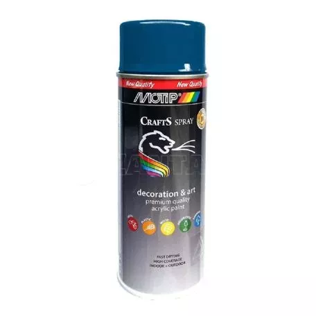 Σπρέι Βαφής Ακριλυκό Μπλε Γυαλιστερό Motip Crafts RΑL 5010 400ml 