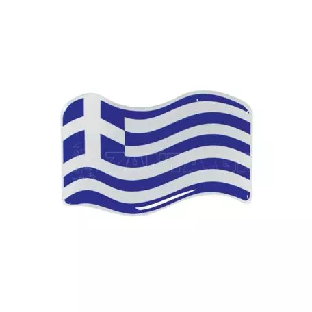 Αυτοκόλλητο Αυτοκινήτου Ελληνική Κυματιστή Σημαία 5cm x 2.5cm Με Επικάλυψη Σμάλτου 1 Τεμάχιο 20923 
