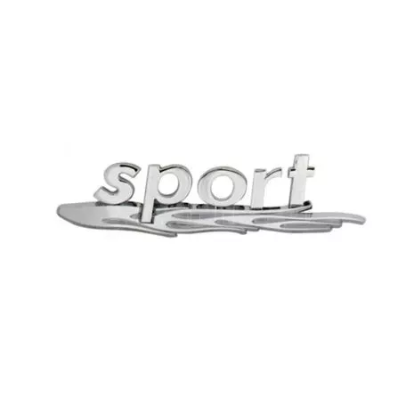Αυτοκόλλητo Χρωμίου 3D ''Sport&Fire'' 16cm x 4cm 1 Τεμάχιο 
