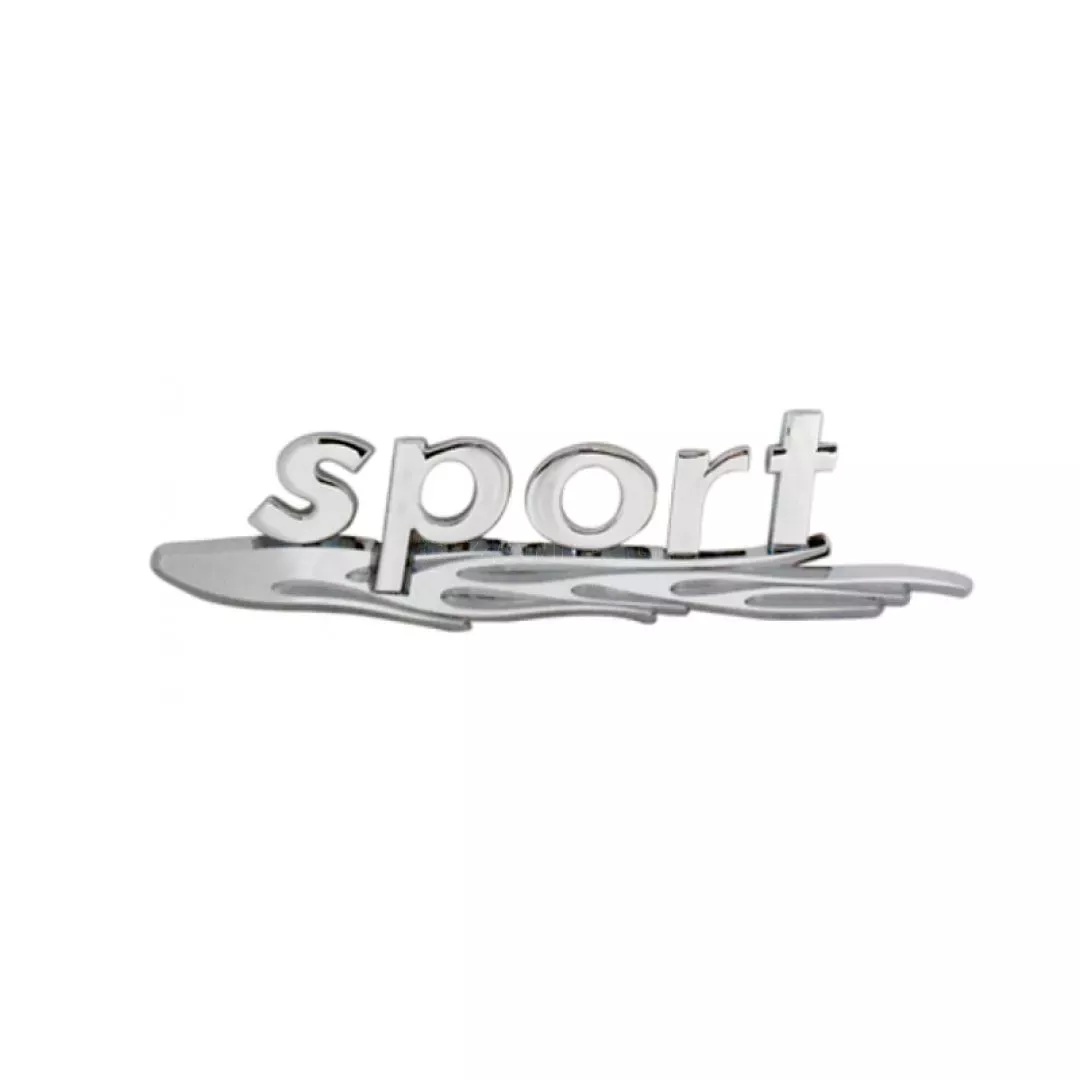 Αυτοκόλλητo Χρωμίου 3D ''Sport&Fire'' 16cm x 4cm 1 Τεμάχιο