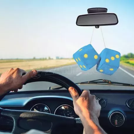 Ζάρια Κρεμαστά Διακοσμητικά ''Jumbo Size'' Μπλε 9x9cm 2 Τεμάχια 
