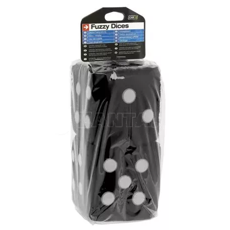 Ζάρια Κρεμαστά Διακοσμητικά ''Jumbo Size'' Μαύρα 9x9cm 2 Τεμάχια 
