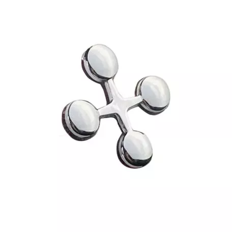 Αυτοκόλλητo Γράμμα Χρωμίου 3D ''X'' 2.7cm x 2.5cm 1 Τεμάχιο 