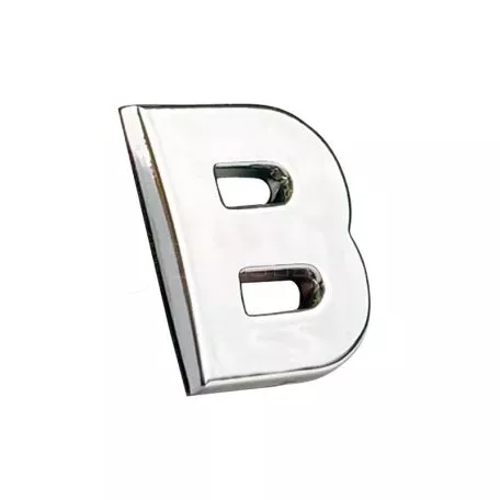 Αυτοκόλλητo Γράμμα Χρωμίου 3D ''B'' 2.7cm x 2.5cm 1 Τεμάχιο 
