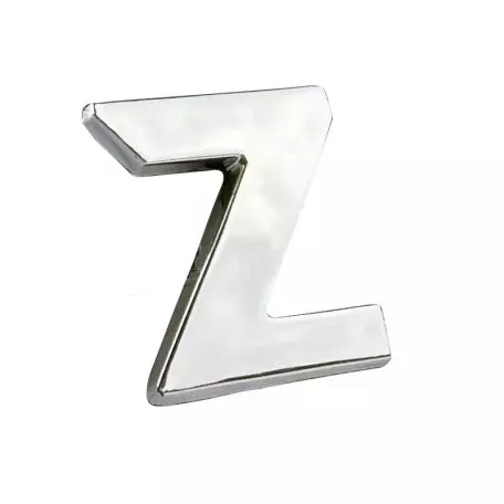 Αυτοκόλλητo Γράμμα Χρωμίου 3D ''Z'' 2.7cm x 2.5cm 1 Τεμάχιο 
