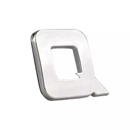 Αυτοκόλλητo Γράμμα Χρωμίου 3D ''Q'' 2.7cm x 2.5cm 1 Τεμάχιο 