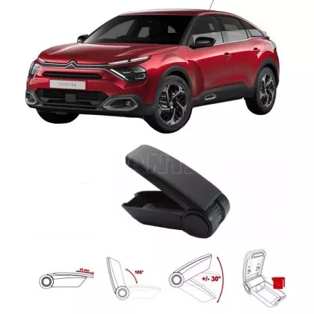 Κονσόλα Χειροφρένου Τεμπέλης Armster OE1 Για Citroen C4 2021+ Χωρίς Εργοστασιακό Τεμπέλη Μαύρο Χρώμα 