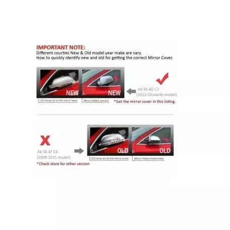 Καπάκια Καθρεφτών Για Audi A6 4G C7 11-14 RS6 Look Καβούκια Aluminium 2 Τεμάχια 
