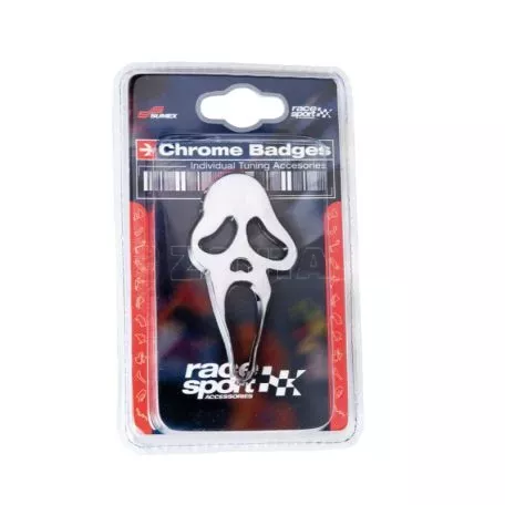 Αυτοκόλλητo Χρωμίου 3D "Scream" Χρωμίου 4cm x 8.5cm 1 Τεμάχιο 