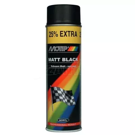 Σπρέι Βαφής Ακριλυκό Μαύρο Ματ Motip 04006 500ml 