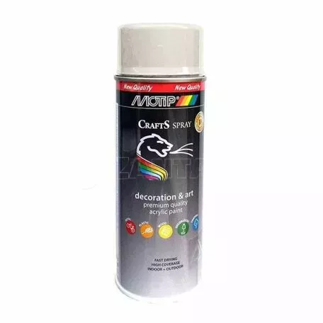 Σπρέι Βαφής Ακριλυκό Λευκό Γυαλιστερό Motip Crafts RΑL 9010 400ml 
