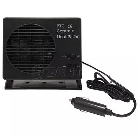 Αερόθερμο Αναπτήρα Αυτοκινήτου Κεραμικό 12 Volt 150-300 Watt Μαύρο 