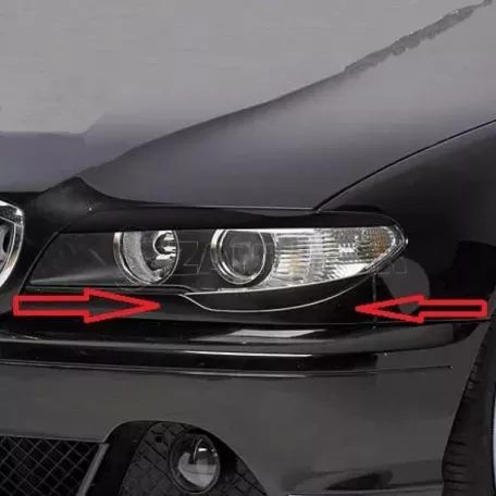 Φρυδάκια Μπροστινών Φαναριών Για Bmw 3 E46 Coupe Facelift 03-06 (κάτω φρυδάκι) 2 Τεμάχια 