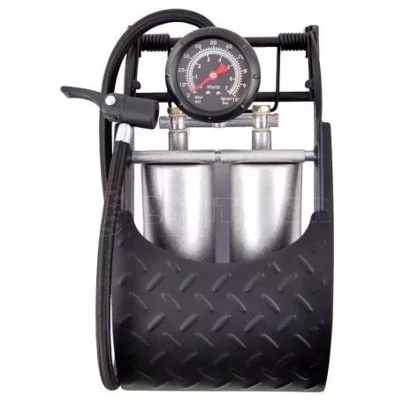 Τρόμπα Αέρος Ποδιού Διπλή Με Μανόμετρο Heavy Duty 15.5cm x 9.5cm 11527 