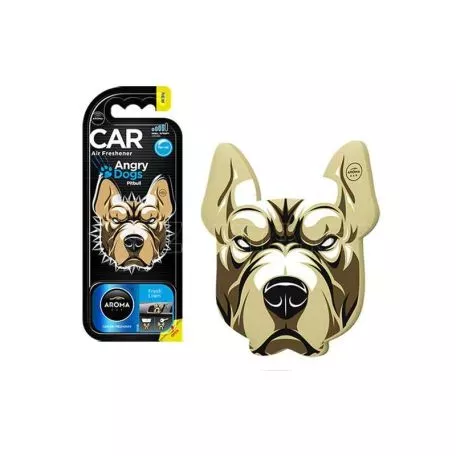 Αρωματικό Αυτοκινήτου Κρεμαστό Angry Dogs Pitbull Aroma Με Άρωμα Fresh Linen 