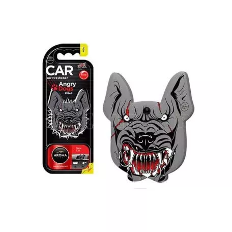 Αρωματικό Αυτοκινήτου Κρεμαστό Angry Dogs Pitbull Aroma Με Άρωμα New Car 