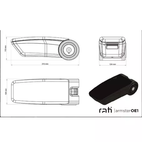 Κονσόλα Χειροφρένου Τεμπέλης Armster OE1 Για Dacia Duster 2018+ Χωρίς Εργοστασιακό Τεμπέλη Μαύρο Χρώμα 