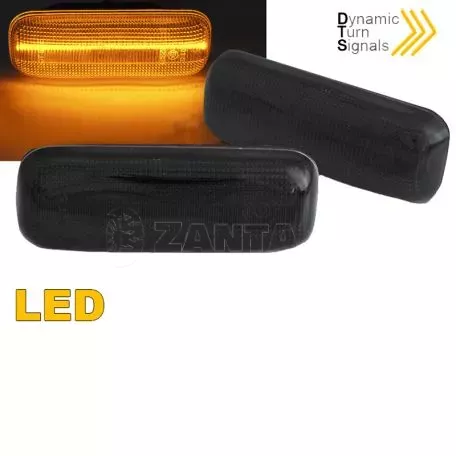 Πλαϊνά Φλας Φτερού Για Mercedes-Benz ML W163 98-02 Led Dynamic Φιμέ 2 Τεμάχια 