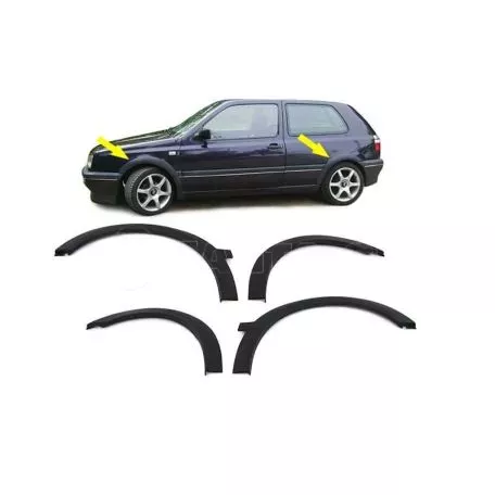 Πλαϊνά Φτερά Τροχών Για VW Golf ΙΙΙ (3) 91-98 Σετ 4 Τεμάχια 