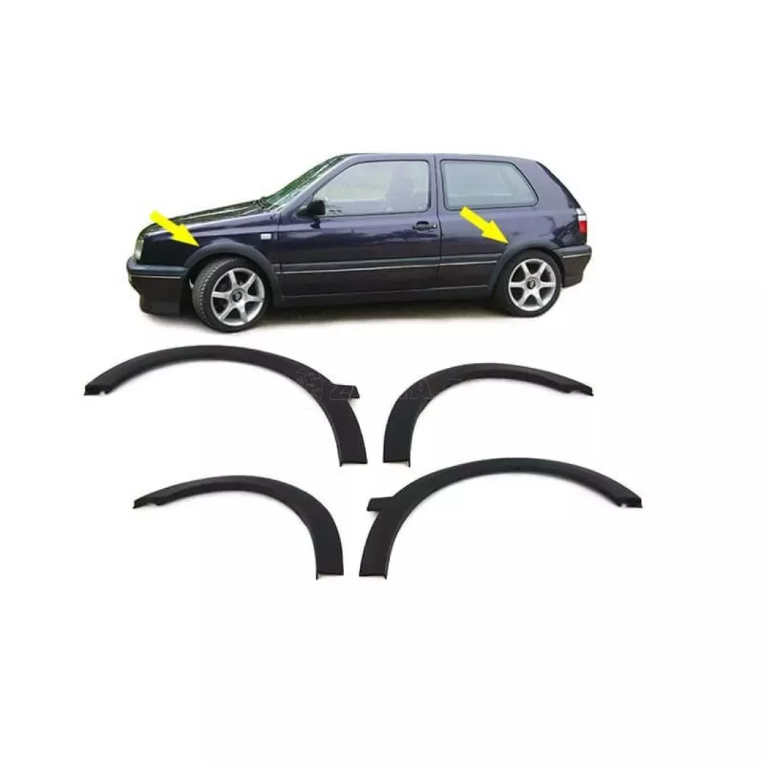 Πλαϊνά Φτερά Τροχών Για VW Golf ΙΙΙ (3) 91-98 Σετ 4 Τεμάχια