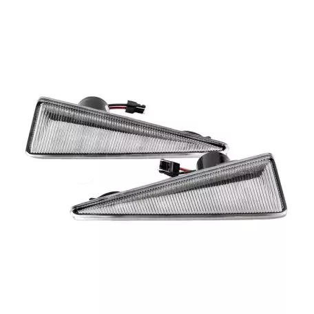 Πλαϊνά Φλας Φτερού Για Renault Megane 02-05 / Scenic 03-09 / Espace Led Dynamic Άσπρα 2 Τεμάχια 