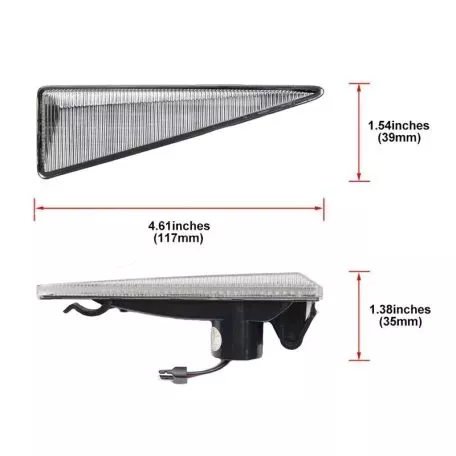 Πλαϊνά Φλας Φτερού Για Renault Megane 02-05 / Scenic 03-09 / Espace Led Dynamic Άσπρα 2 Τεμάχια 