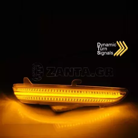 Φλας Καθρέπτη Για Citroen C3 16+ , C4 Cactus 18+ , Opel Corsa F 19+ , Peugeot 208 12-20 , 2008 13-20 Dynamic Led Canbus Μαύρο 2 Τεμάχια 