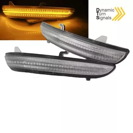 Φλας Καθρέπτη Για Citroen C3 16+ , C4 Cactus 18+ , Opel Corsa F 19+ , Peugeot 208 12-20 , 2008 13-20 Dynamic Led Canbus Άσπρα 2 Τεμάχια 