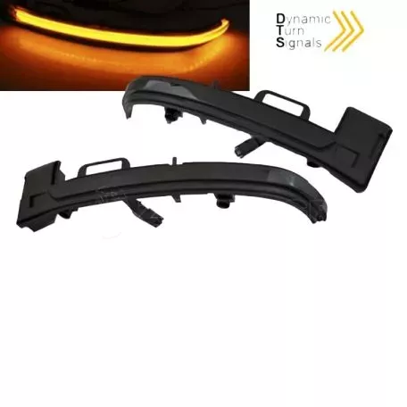 Φλας Καθρέπτη Για Peugeot 308 13-17 Dynamic Led Canbus Μαύρο 2 Τεμάχια 