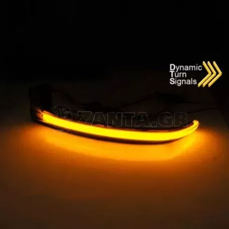Φλας Καθρέπτη Για Peugeot 308 13-17 Dynamic Led Canbus Μαύρο 2 Τεμάχια 